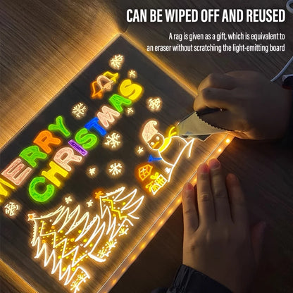 Planche à dessin LED pour une créativité lumineuse avec 7 Stylos Colorés