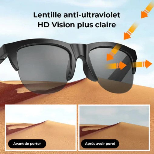 Lunettes Anti-reflets intelligentes sans fil BT écouteur 5.0