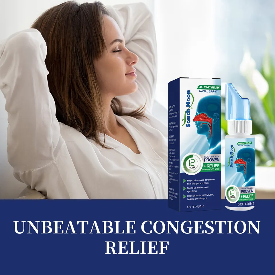 Spray Nasal: Anti-Sinusite, Rhinite allergique, Rhume persistant South Moon BF