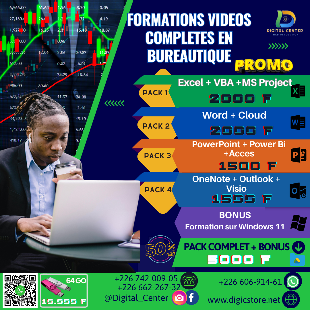 Formations vidéos en bureautique